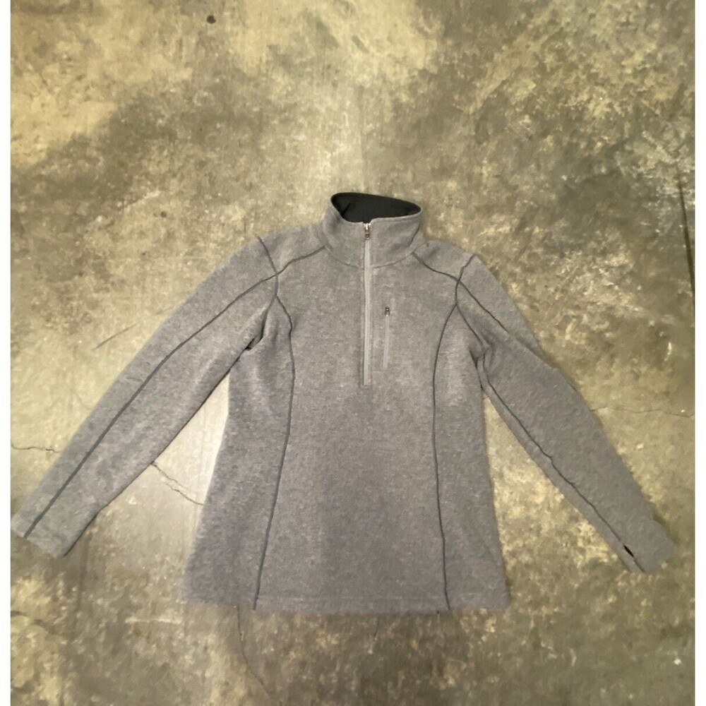 Kuhl Women's M Revive 1/2 Zip Heather Gray Fleece Sweater Jacket Pullover Knit